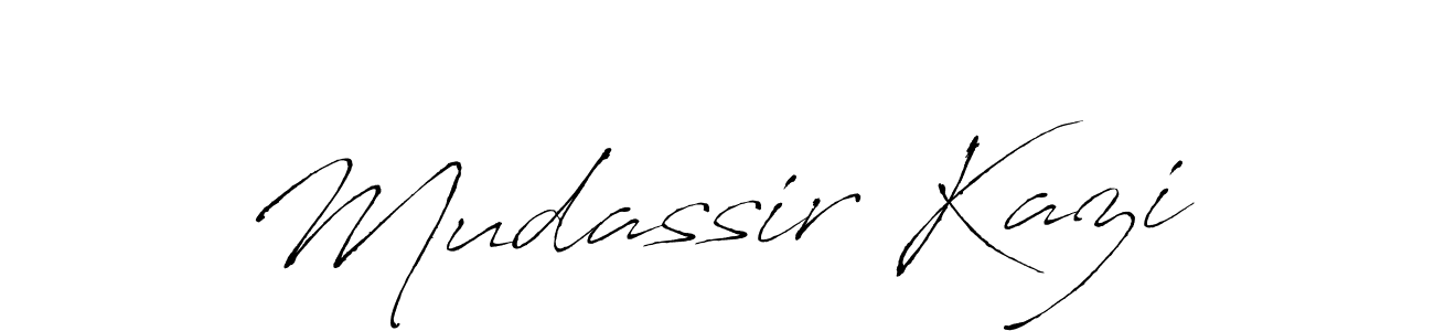 Design your own signature with our free online signature maker. With this signature software, you can create a handwritten (Antro_Vectra) signature for name Mudassir Kazi. Mudassir Kazi signature style 6 images and pictures png