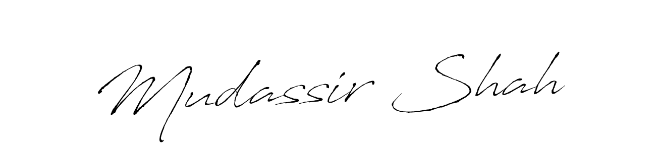 Use a signature maker to create a handwritten signature online. With this signature software, you can design (Antro_Vectra) your own signature for name Mudassir Shah. Mudassir Shah signature style 6 images and pictures png