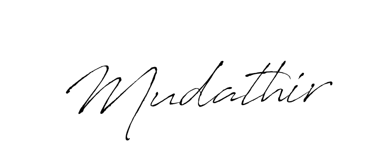 Design your own signature with our free online signature maker. With this signature software, you can create a handwritten (Antro_Vectra) signature for name Mudathir. Mudathir signature style 6 images and pictures png