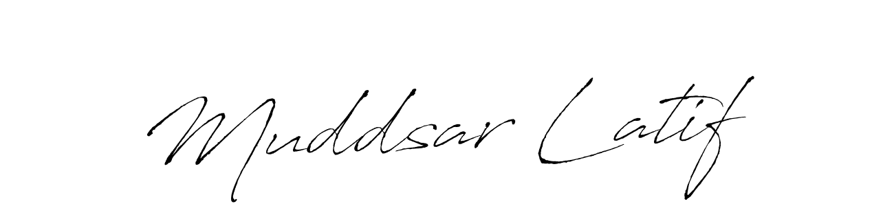 The best way (Antro_Vectra) to make a short signature is to pick only two or three words in your name. The name Muddsar Latif include a total of six letters. For converting this name. Muddsar Latif signature style 6 images and pictures png