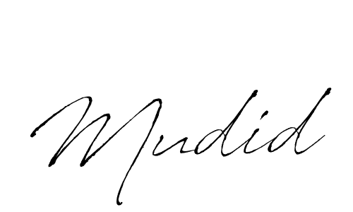 How to make Mudid name signature. Use Antro_Vectra style for creating short signs online. This is the latest handwritten sign. Mudid signature style 6 images and pictures png