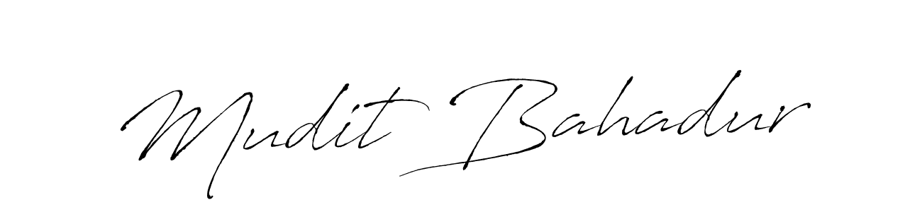 Mudit Bahadur stylish signature style. Best Handwritten Sign (Antro_Vectra) for my name. Handwritten Signature Collection Ideas for my name Mudit Bahadur. Mudit Bahadur signature style 6 images and pictures png