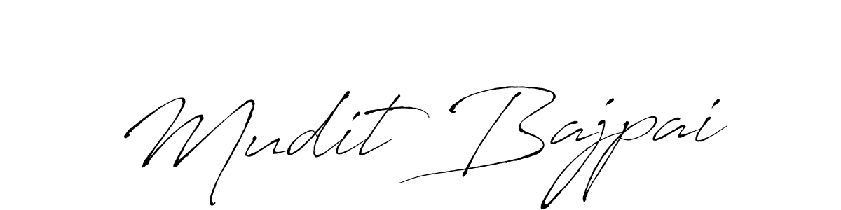 Create a beautiful signature design for name Mudit Bajpai. With this signature (Antro_Vectra) fonts, you can make a handwritten signature for free. Mudit Bajpai signature style 6 images and pictures png