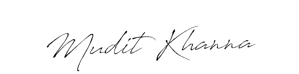 Use a signature maker to create a handwritten signature online. With this signature software, you can design (Antro_Vectra) your own signature for name Mudit Khanna. Mudit Khanna signature style 6 images and pictures png