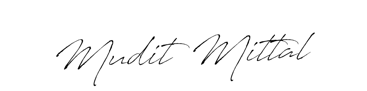 Create a beautiful signature design for name Mudit Mittal. With this signature (Antro_Vectra) fonts, you can make a handwritten signature for free. Mudit Mittal signature style 6 images and pictures png