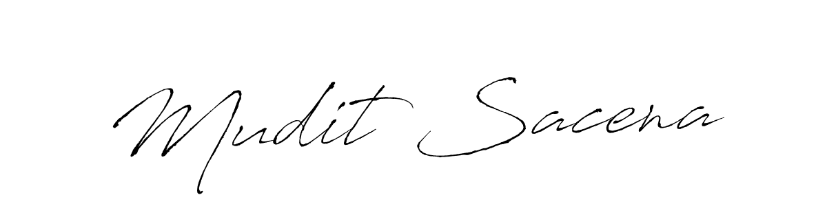 Use a signature maker to create a handwritten signature online. With this signature software, you can design (Antro_Vectra) your own signature for name Mudit Sacena. Mudit Sacena signature style 6 images and pictures png