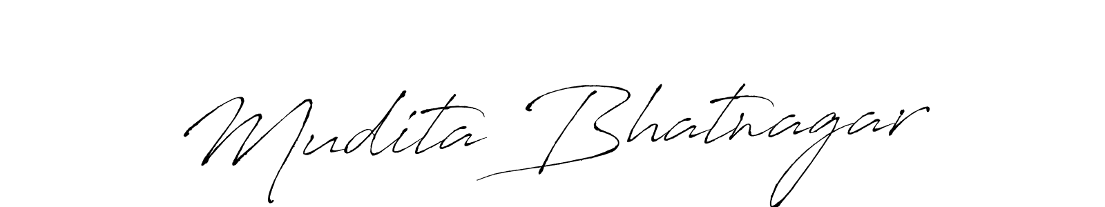 The best way (Antro_Vectra) to make a short signature is to pick only two or three words in your name. The name Mudita Bhatnagar include a total of six letters. For converting this name. Mudita Bhatnagar signature style 6 images and pictures png