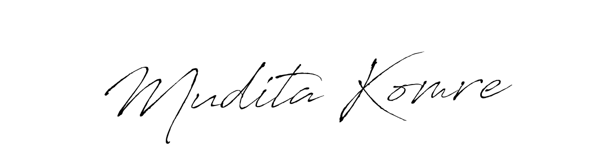 Mudita Komre stylish signature style. Best Handwritten Sign (Antro_Vectra) for my name. Handwritten Signature Collection Ideas for my name Mudita Komre. Mudita Komre signature style 6 images and pictures png