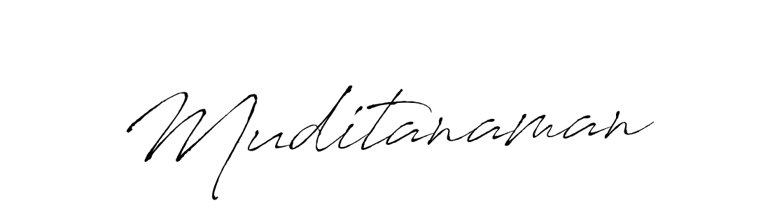 The best way (Antro_Vectra) to make a short signature is to pick only two or three words in your name. The name Muditanaman include a total of six letters. For converting this name. Muditanaman signature style 6 images and pictures png