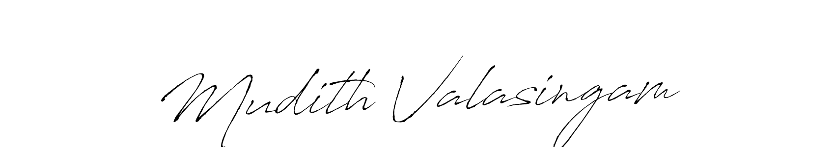 How to make Mudith Valasingam name signature. Use Antro_Vectra style for creating short signs online. This is the latest handwritten sign. Mudith Valasingam signature style 6 images and pictures png