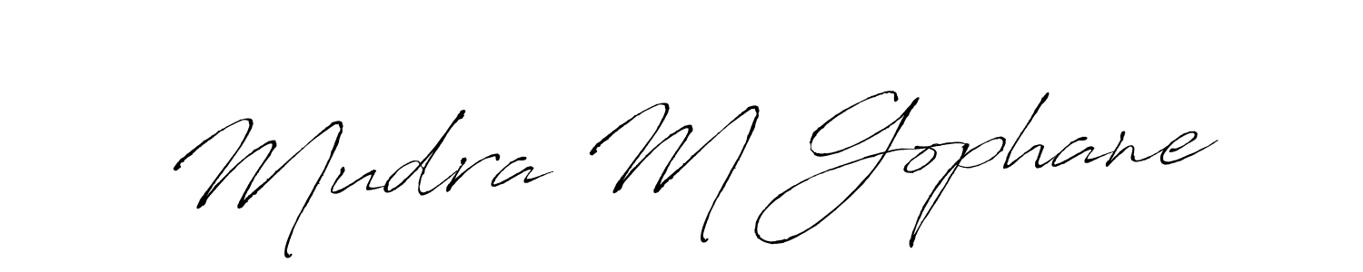 Similarly Antro_Vectra is the best handwritten signature design. Signature creator online .You can use it as an online autograph creator for name Mudra M Gophane. Mudra M Gophane signature style 6 images and pictures png