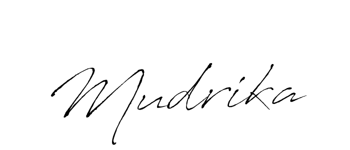 Use a signature maker to create a handwritten signature online. With this signature software, you can design (Antro_Vectra) your own signature for name Mudrika. Mudrika signature style 6 images and pictures png