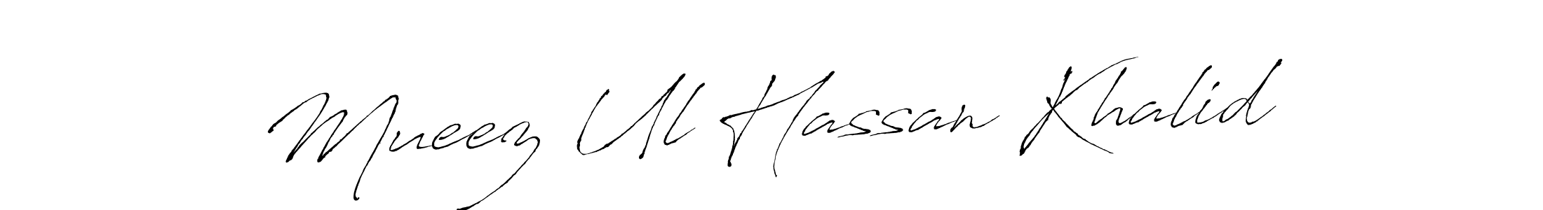 Also You can easily find your signature by using the search form. We will create Mueez Ul Hassan Khalid name handwritten signature images for you free of cost using Antro_Vectra sign style. Mueez Ul Hassan Khalid signature style 6 images and pictures png