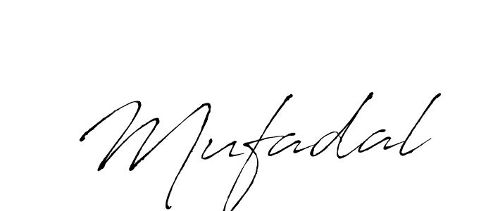 Use a signature maker to create a handwritten signature online. With this signature software, you can design (Antro_Vectra) your own signature for name Mufadal. Mufadal signature style 6 images and pictures png