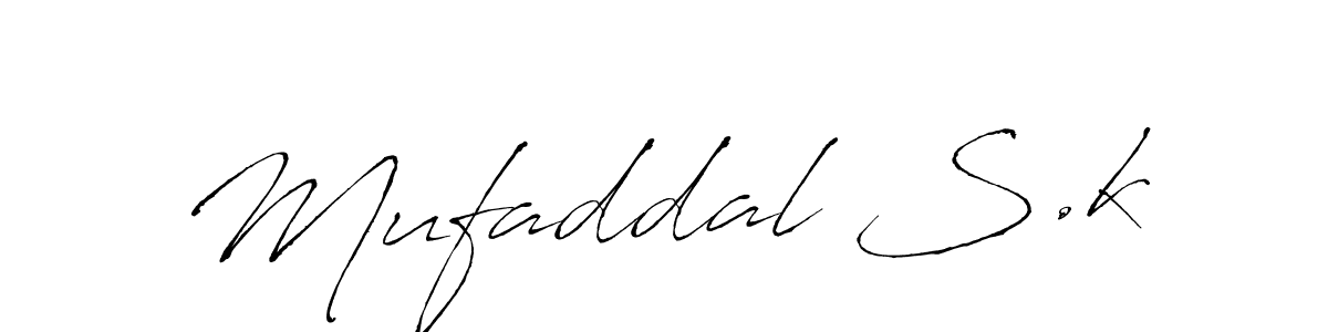 The best way (Antro_Vectra) to make a short signature is to pick only two or three words in your name. The name Mufaddal S.k include a total of six letters. For converting this name. Mufaddal S.k signature style 6 images and pictures png