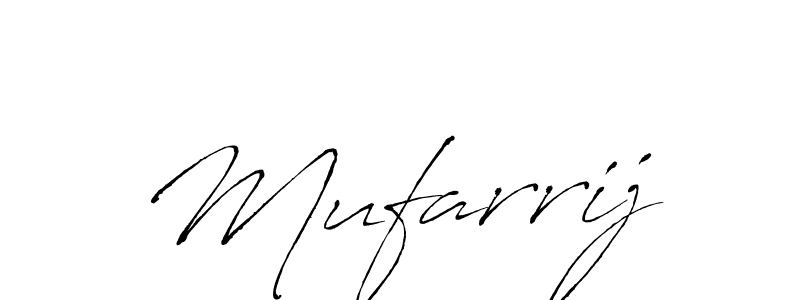 How to make Mufarrij signature? Antro_Vectra is a professional autograph style. Create handwritten signature for Mufarrij name. Mufarrij signature style 6 images and pictures png