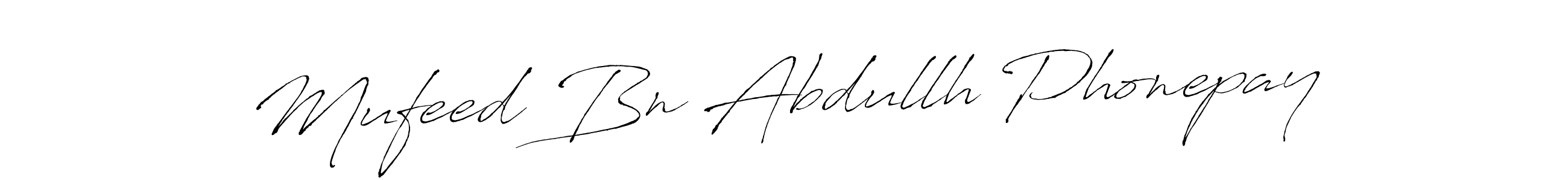 The best way (Antro_Vectra) to make a short signature is to pick only two or three words in your name. The name Mufeed Bn Abdullh Phonepay include a total of six letters. For converting this name. Mufeed Bn Abdullh Phonepay signature style 6 images and pictures png