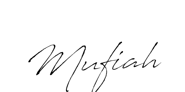 How to make Mufiah signature? Antro_Vectra is a professional autograph style. Create handwritten signature for Mufiah name. Mufiah signature style 6 images and pictures png