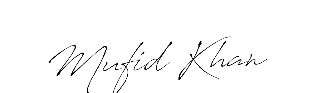 Design your own signature with our free online signature maker. With this signature software, you can create a handwritten (Antro_Vectra) signature for name Mufid Khan. Mufid Khan signature style 6 images and pictures png