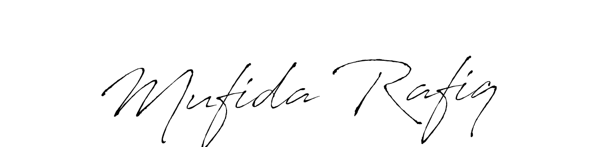 Make a beautiful signature design for name Mufida Rafiq. With this signature (Antro_Vectra) style, you can create a handwritten signature for free. Mufida Rafiq signature style 6 images and pictures png