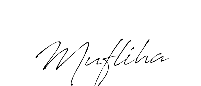 if you are searching for the best signature style for your name Mufliha. so please give up your signature search. here we have designed multiple signature styles  using Antro_Vectra. Mufliha signature style 6 images and pictures png