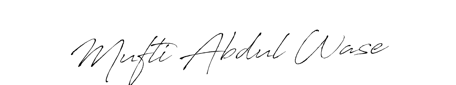 Make a beautiful signature design for name Mufti Abdul Wase. With this signature (Antro_Vectra) style, you can create a handwritten signature for free. Mufti Abdul Wase signature style 6 images and pictures png