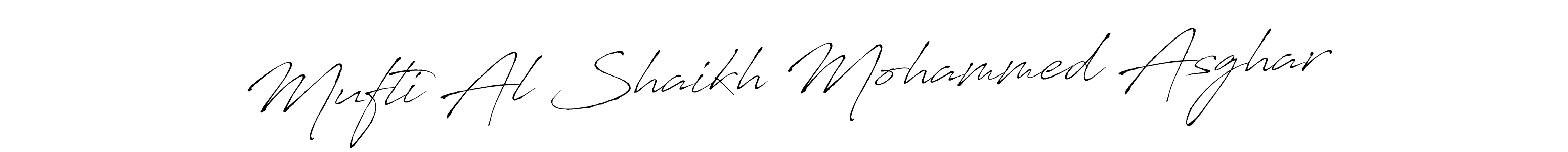 Make a beautiful signature design for name Mufti Al Shaikh Mohammed Asghar. With this signature (Antro_Vectra) style, you can create a handwritten signature for free. Mufti Al Shaikh Mohammed Asghar signature style 6 images and pictures png