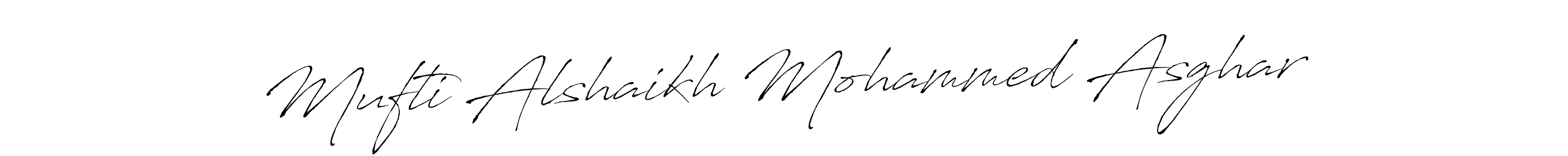 Create a beautiful signature design for name Mufti Alshaikh Mohammed Asghar. With this signature (Antro_Vectra) fonts, you can make a handwritten signature for free. Mufti Alshaikh Mohammed Asghar signature style 6 images and pictures png