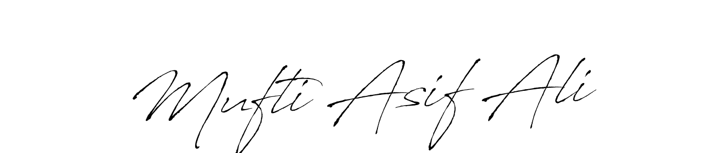 How to make Mufti Asif Ali name signature. Use Antro_Vectra style for creating short signs online. This is the latest handwritten sign. Mufti Asif Ali signature style 6 images and pictures png