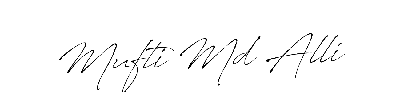 Also You can easily find your signature by using the search form. We will create Mufti Md Alli name handwritten signature images for you free of cost using Antro_Vectra sign style. Mufti Md Alli signature style 6 images and pictures png