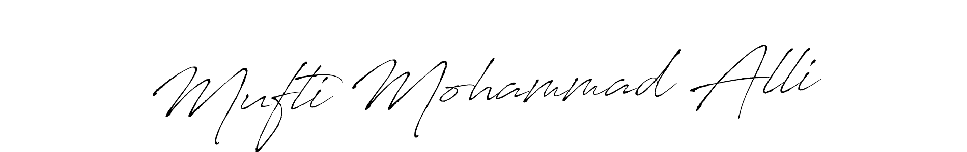 Mufti Mohammad Alli stylish signature style. Best Handwritten Sign (Antro_Vectra) for my name. Handwritten Signature Collection Ideas for my name Mufti Mohammad Alli. Mufti Mohammad Alli signature style 6 images and pictures png