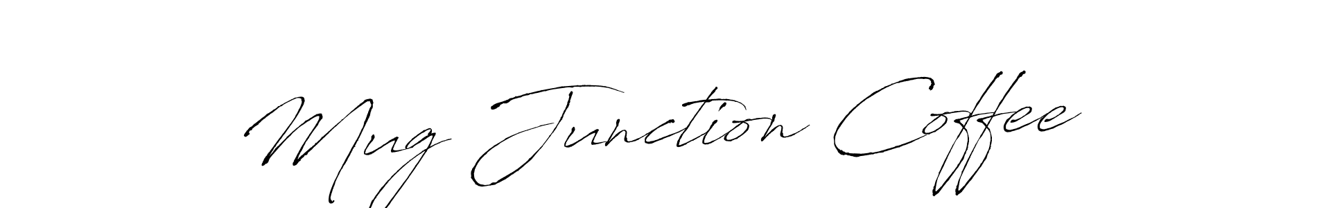 Antro_Vectra is a professional signature style that is perfect for those who want to add a touch of class to their signature. It is also a great choice for those who want to make their signature more unique. Get Mug Junction Coffee name to fancy signature for free. Mug Junction Coffee signature style 6 images and pictures png