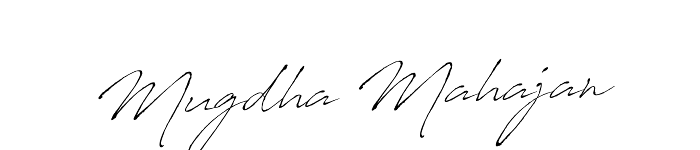How to make Mugdha Mahajan signature? Antro_Vectra is a professional autograph style. Create handwritten signature for Mugdha Mahajan name. Mugdha Mahajan signature style 6 images and pictures png