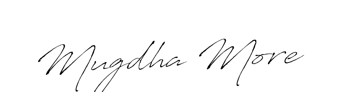 Design your own signature with our free online signature maker. With this signature software, you can create a handwritten (Antro_Vectra) signature for name Mugdha More. Mugdha More signature style 6 images and pictures png