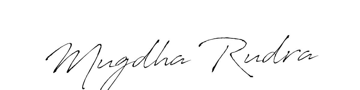 Mugdha Rudra stylish signature style. Best Handwritten Sign (Antro_Vectra) for my name. Handwritten Signature Collection Ideas for my name Mugdha Rudra. Mugdha Rudra signature style 6 images and pictures png