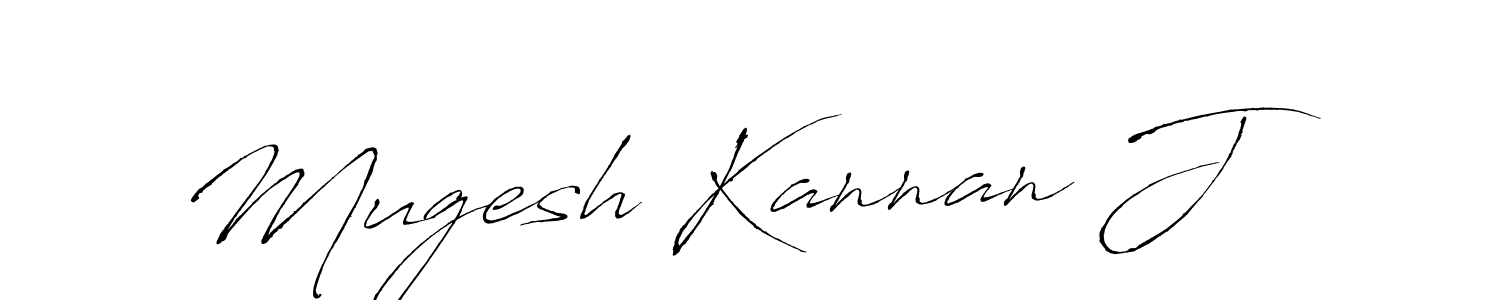 Make a beautiful signature design for name Mugesh Kannan J. With this signature (Antro_Vectra) style, you can create a handwritten signature for free. Mugesh Kannan J signature style 6 images and pictures png