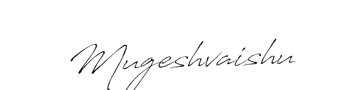 How to make Mugeshvaishu name signature. Use Antro_Vectra style for creating short signs online. This is the latest handwritten sign. Mugeshvaishu signature style 6 images and pictures png