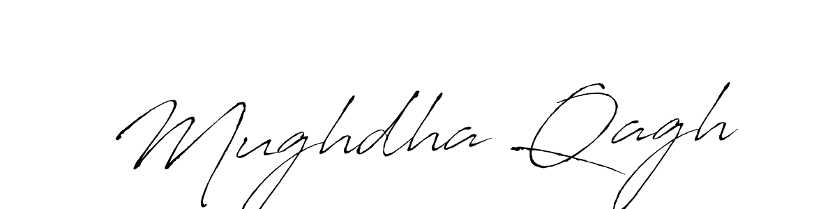 Also You can easily find your signature by using the search form. We will create Mughdha Qagh name handwritten signature images for you free of cost using Antro_Vectra sign style. Mughdha Qagh signature style 6 images and pictures png