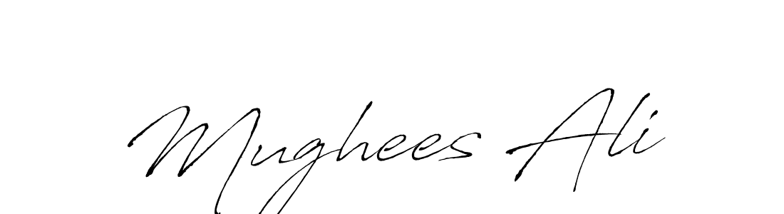 How to make Mughees Ali signature? Antro_Vectra is a professional autograph style. Create handwritten signature for Mughees Ali name. Mughees Ali signature style 6 images and pictures png