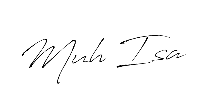 Use a signature maker to create a handwritten signature online. With this signature software, you can design (Antro_Vectra) your own signature for name Muh Isa. Muh Isa signature style 6 images and pictures png