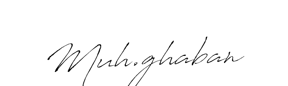 Design your own signature with our free online signature maker. With this signature software, you can create a handwritten (Antro_Vectra) signature for name Muh.ghaban. Muh.ghaban signature style 6 images and pictures png