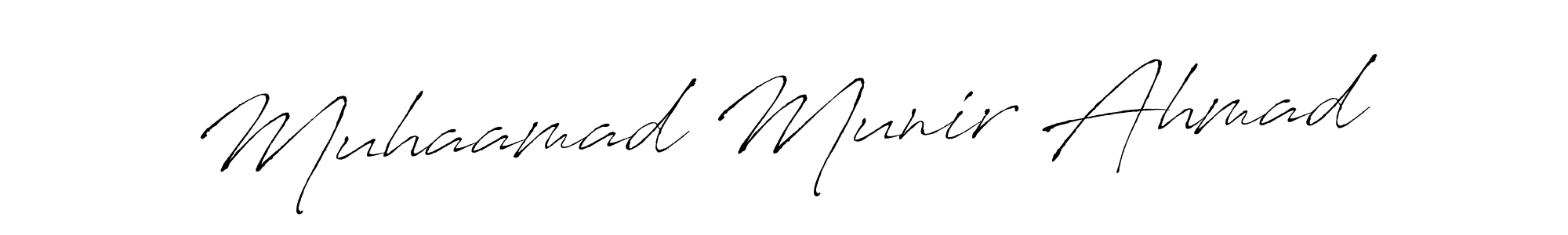 This is the best signature style for the Muhaamad Munir Ahmad name. Also you like these signature font (Antro_Vectra). Mix name signature. Muhaamad Munir Ahmad signature style 6 images and pictures png