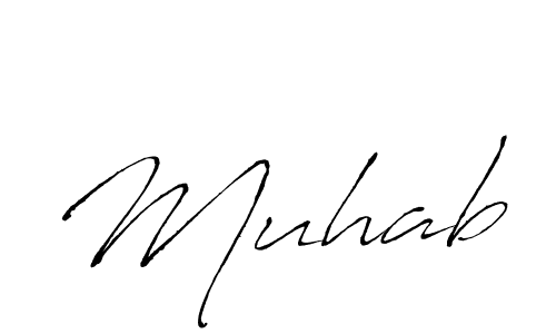 Make a beautiful signature design for name Muhab. With this signature (Antro_Vectra) style, you can create a handwritten signature for free. Muhab signature style 6 images and pictures png