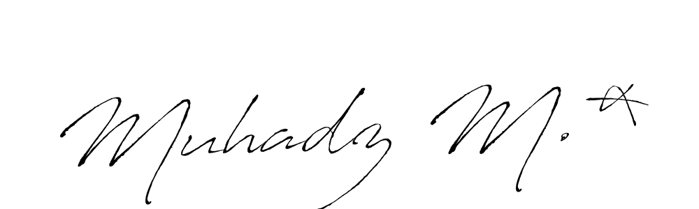 You can use this online signature creator to create a handwritten signature for the name Muhadz M.*. This is the best online autograph maker. Muhadz M.* signature style 6 images and pictures png