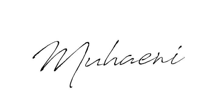 Use a signature maker to create a handwritten signature online. With this signature software, you can design (Antro_Vectra) your own signature for name Muhaeni. Muhaeni signature style 6 images and pictures png