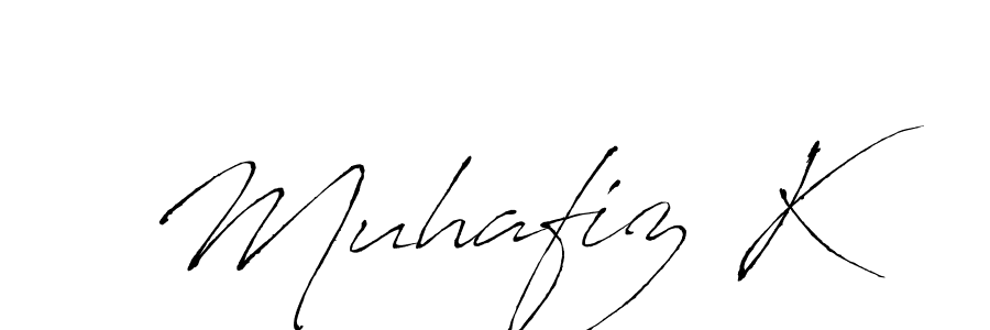if you are searching for the best signature style for your name Muhafiz K. so please give up your signature search. here we have designed multiple signature styles  using Antro_Vectra. Muhafiz K signature style 6 images and pictures png