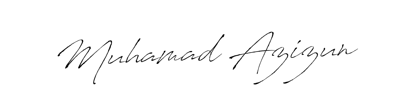 Also we have Muhamad Azizun name is the best signature style. Create professional handwritten signature collection using Antro_Vectra autograph style. Muhamad Azizun signature style 6 images and pictures png