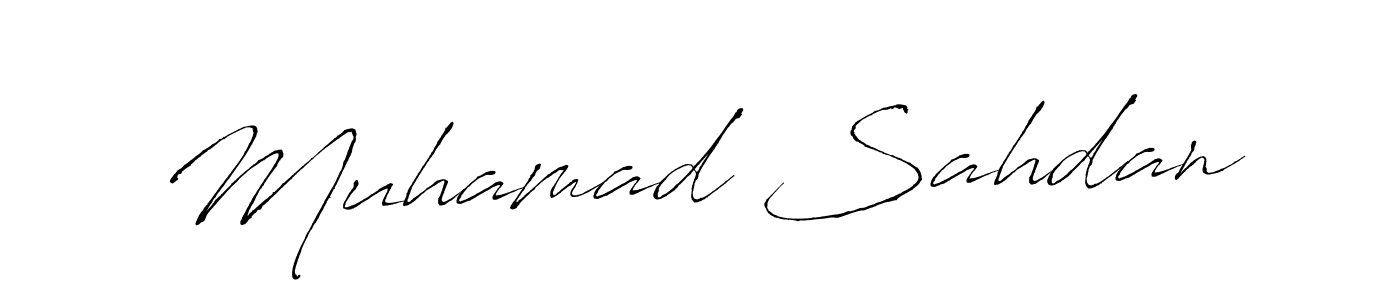 Design your own signature with our free online signature maker. With this signature software, you can create a handwritten (Antro_Vectra) signature for name Muhamad Sahdan. Muhamad Sahdan signature style 6 images and pictures png