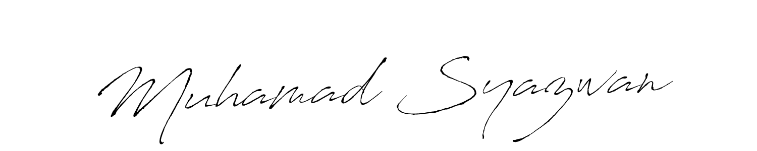 Make a beautiful signature design for name Muhamad Syazwan. With this signature (Antro_Vectra) style, you can create a handwritten signature for free. Muhamad Syazwan signature style 6 images and pictures png
