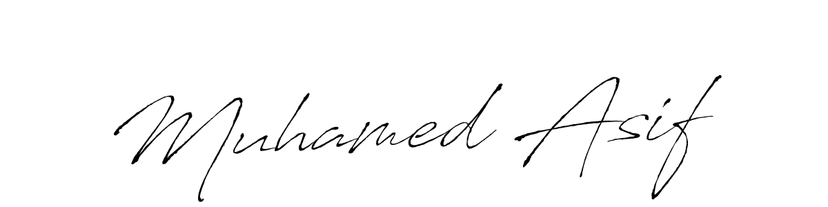 Make a beautiful signature design for name Muhamed Asif. With this signature (Antro_Vectra) style, you can create a handwritten signature for free. Muhamed Asif signature style 6 images and pictures png